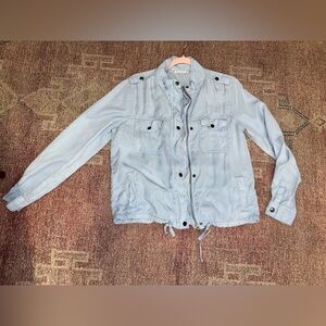 Staccato tencel utility lightweight jacket with drawstring waist small